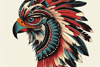 desing a tattoo in american traditional style