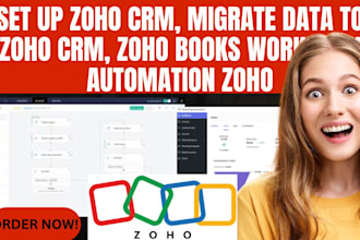 set up zoho CRM, migrate data to zoho CRM, zoho books workflow automation zoho