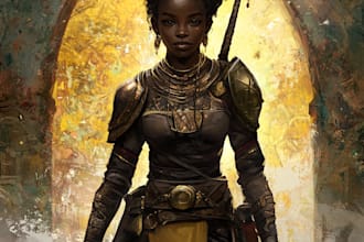 make african american fnatasy character illustration