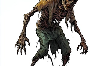 make a fantasy style horror character art