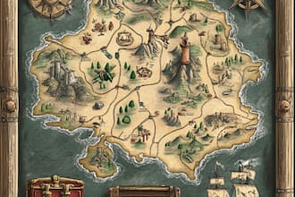 create a high quality fantasy map