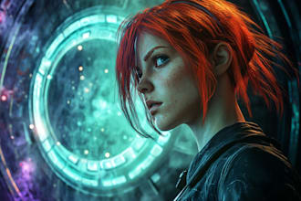 design sci fi art, robot design and concept character art