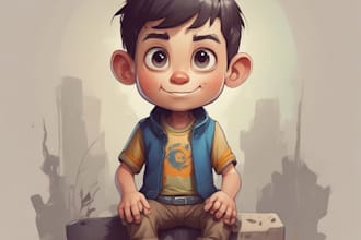 draw pet portrait into cartoon