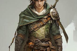 make artwork for fictional fantasy characters
