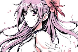 draw stunning anime art and manga panel with your idea