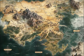 create a high quality fantasy map for dnd, stories and campaigns