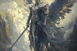 make artwork for fictional fantasy characters