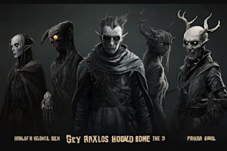 make fantasy and fantasy horror character illustration