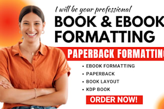 do kindle ebook and paperback formatting book layout design kdp book publishing