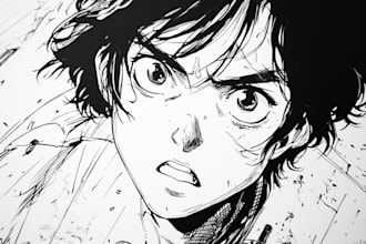 draw manga storyboard anime manga comic page manga artist webtoon manga art