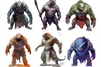 draw fantasy dnd party and scifi monster design character sheet game concept art