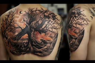 create a custom tattoo design from a real tattoo artist
