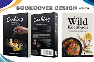 design kdp book cover design cookbook cover ebook cover digital product mock up