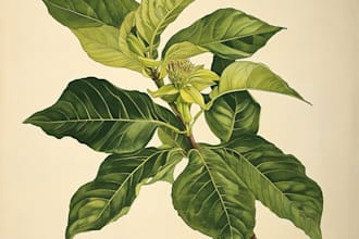 draw botanical illustrations of flowers, plants and fruits