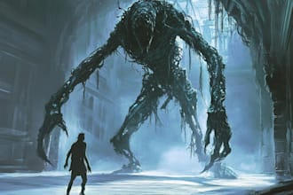 do sci fi horror and fantasy scene concept art illustrations