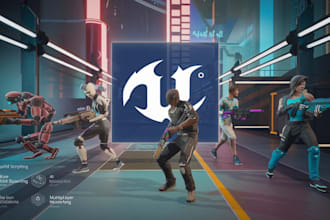 create unreal engine game prototype, blueprints ai, multiplayer game, vfx, rpg