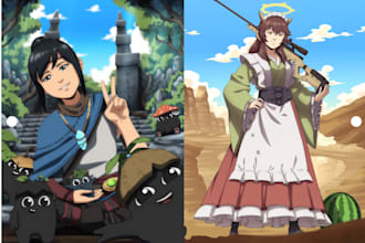 do comic manga anime style mecha fan art dnd original character sfw nsfw concept