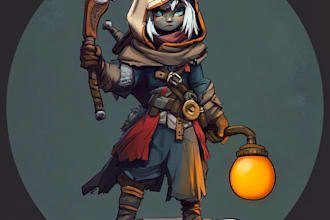 create realistic game character for concept art