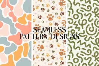 design seamless custom patterns for fabrics, textiles and prints
