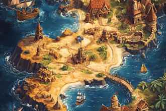 make a custom map for fantasy, scifi, book or boardgame
