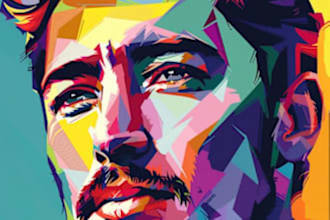 draw a beautiful wpap pop art portrait