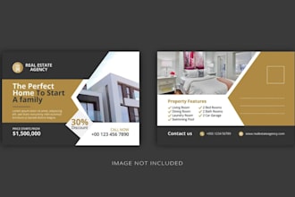 design quality full real estate eddm postcard, direct mail promotional eddm
