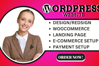 design revamp customize wordpress website elementor pro woocommerce business seo