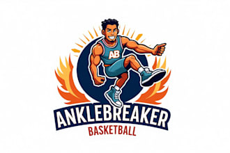 make a basketball team mascot logo for your sports brand
