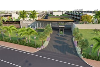 deliver hd render of a city map, urban water cycle, vector event map, campground