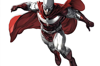 draw character in classic marvel comic style