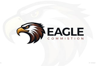 do hawk eagle head usa mascot logo 04 with company