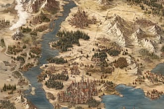 make  a fantasy map with digital watercolours