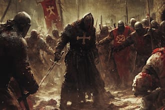 do dark medieval art illustration for you