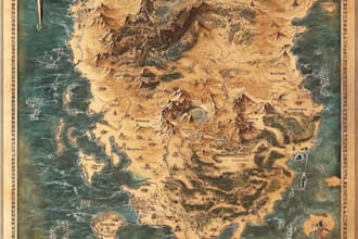 vector map illustration map design 3d isometric fantasy map