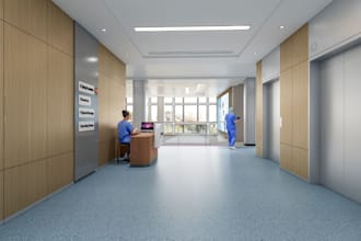 renovate hospital reception, medical store,  pharmacy interior, commercial space