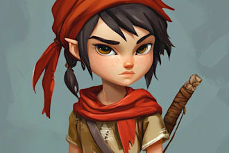 design epic 2d game art characters and jaw dropping UI UX