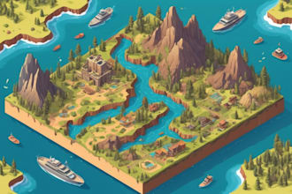 draw a unique vector or isometric map