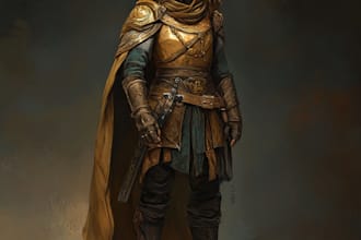 make a dnd art and d and d character for you