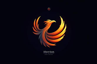 do wonderful modern flaming phoenix mascot logo designs template mascot