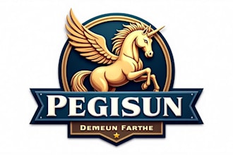 do wonderful esport mascot logo horse pegasus icon sticker