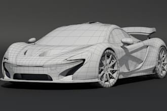 model 3d hypercar for animation in blender,marketing video,car kit,gta v vehicle