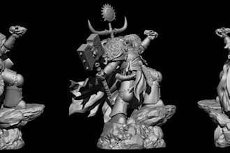 sculpt print paint  3d miniature warhammer 40k dnd trench crusade helmet cosplay