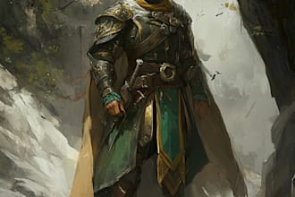 do create fantasy character design use d and d, illustration