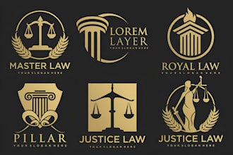 design law firm or lawyer attorney legal law office logo