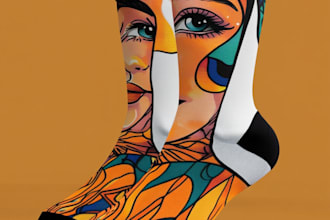 draw sublimation all type of unique socks design and pattern