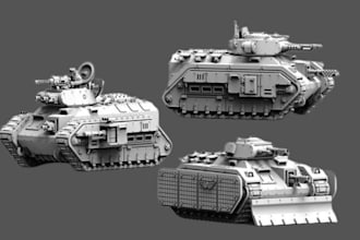 do 3d tank model, 3d tank miniatures for wargame, sherman tank for 3d printing