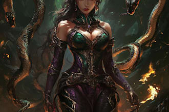 drow a dnd character art custom fantasy illustrations
