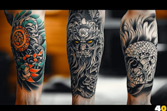 create custom tattoo design, tattoo sleeve