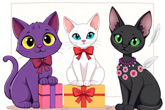 create vector cartoon characters and realistic animals