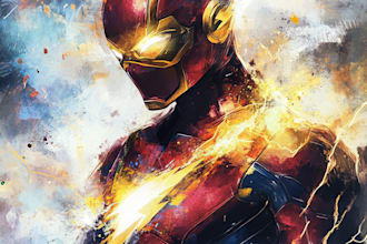 m make superhero character design, comic book cover, graphic novel comic artist